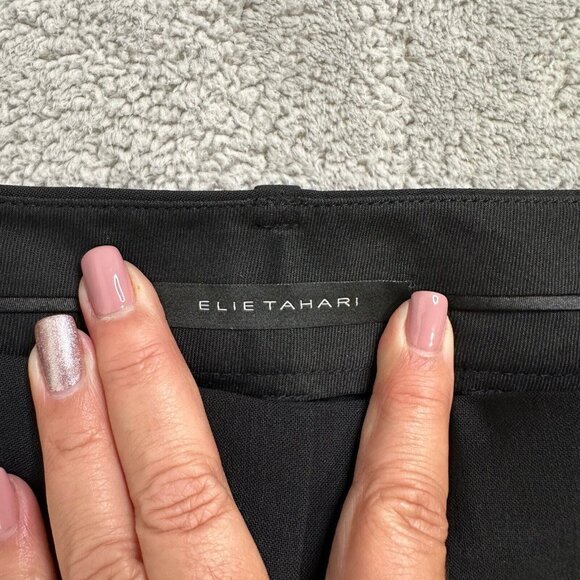 NWT Elie Tahari Women's Career Pants Simone Wool Blend Pockets Size 2 Black $198 - Picture 8 of 11